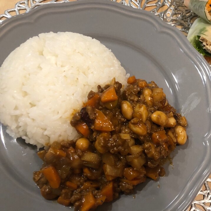 とっても簡単豆キーマカレー